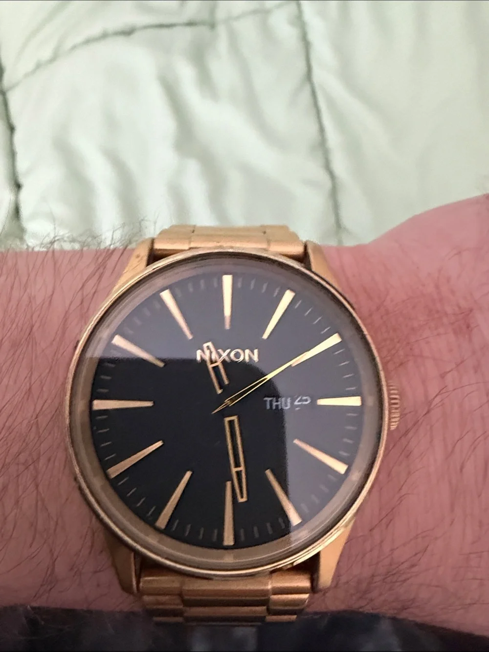 Nixon Gold Men's Watch with Black Dial